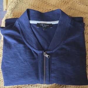 Ted Baker Men's Deep Blue Zip-Up Sweater